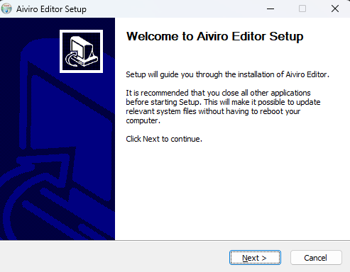 Installer welcome