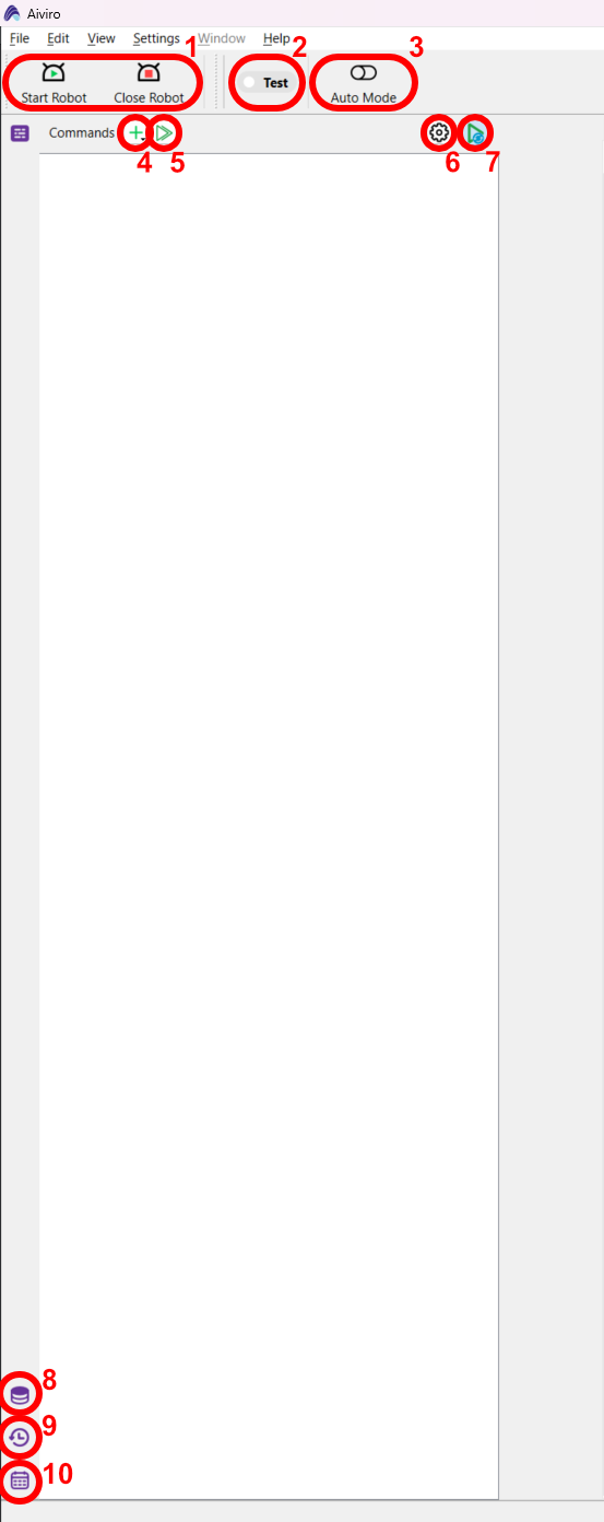 Main‑window anatomy