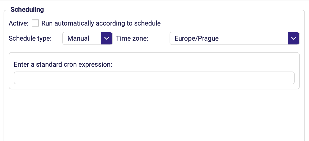 Scenario Settings dialog