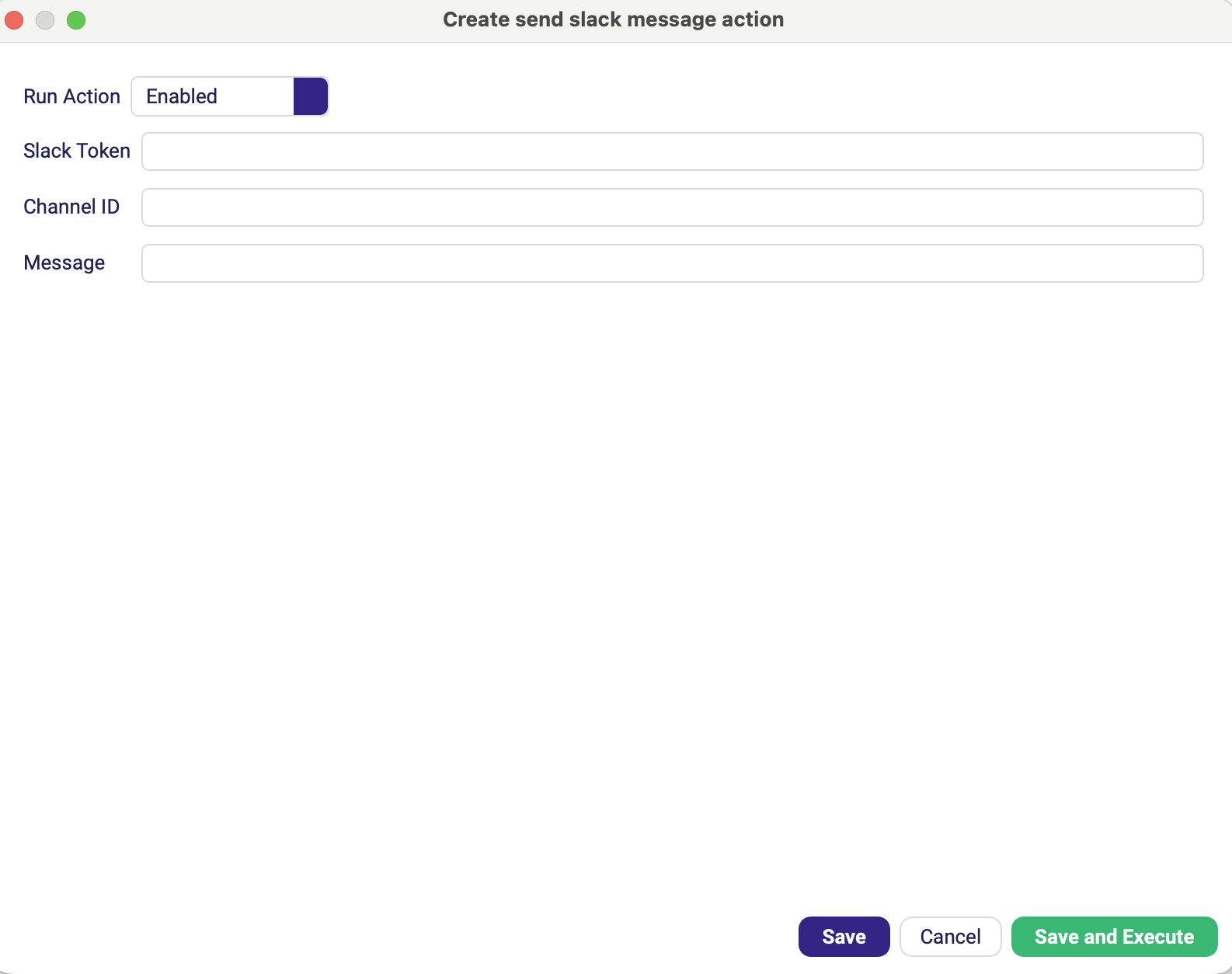 Das Formular Slack-Nachricht senden